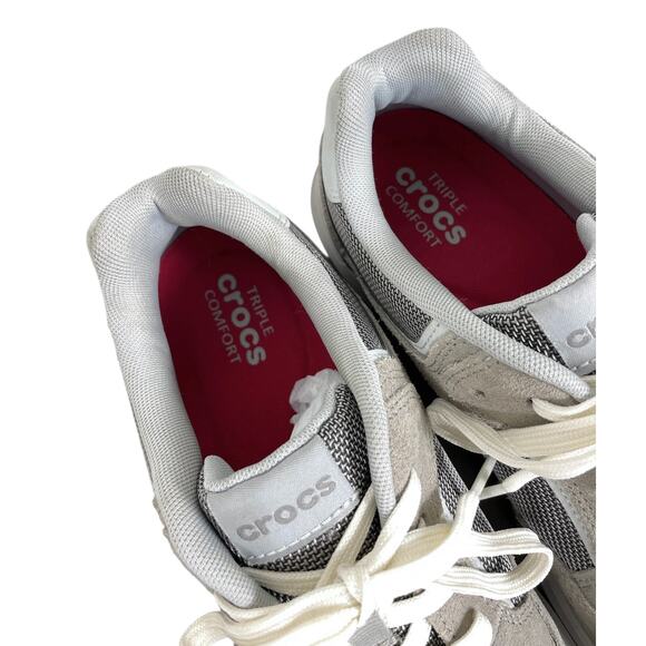 Crocs Kinsale Pacer Shoes Gray Men’s 10 Lace-Up Sneakers Casual Comfort - Picture 7 of 9